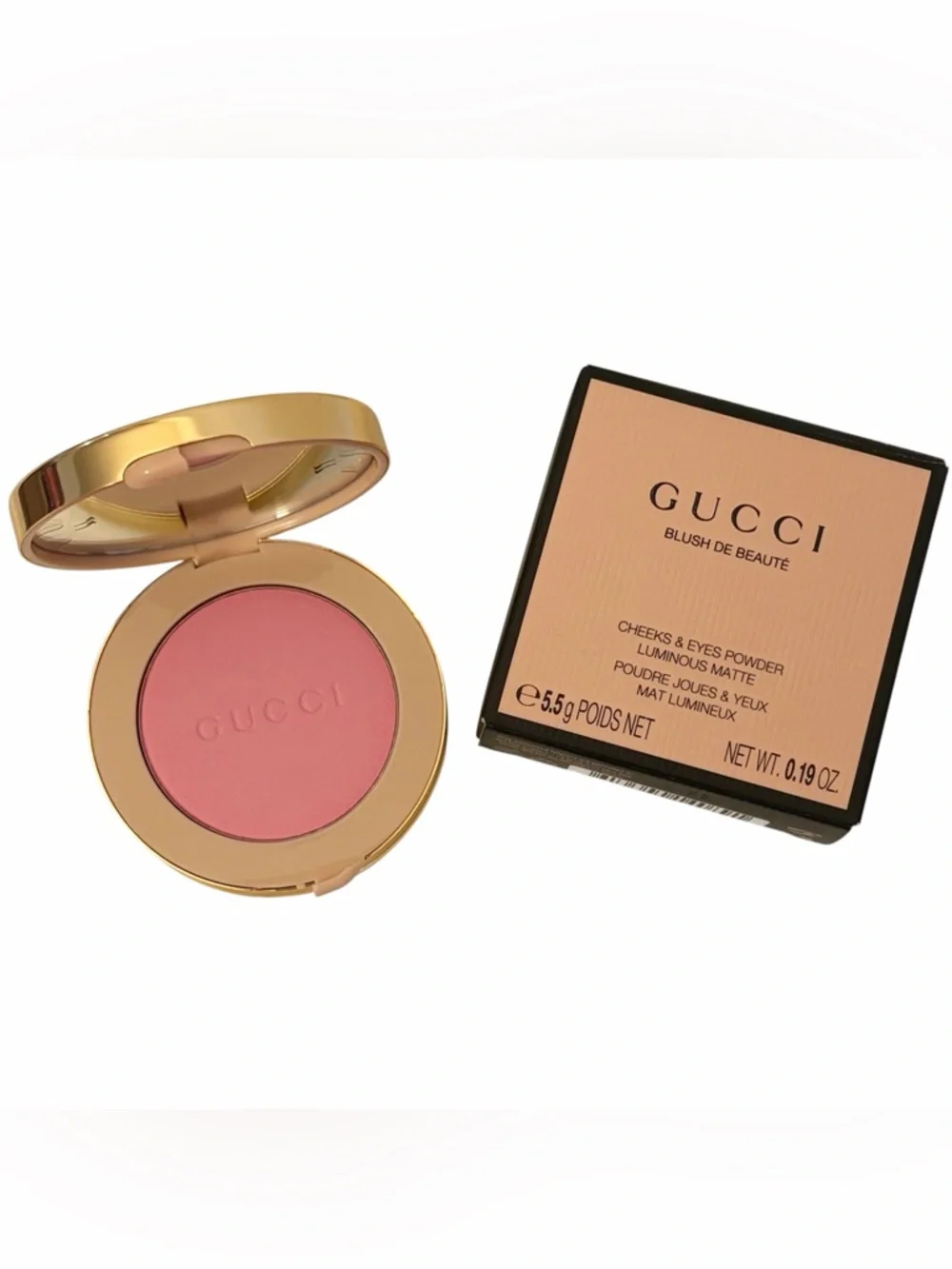 NEW Gucci Blush Cheek & Eye Powder 07 True Pink NEW Luminous Matte cool light